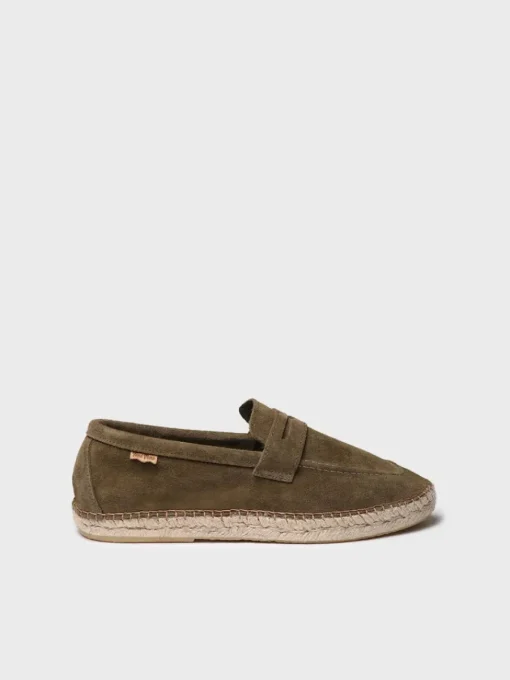 Toni Pons BENET - Men's espadrilles in split leather ARMY Sale