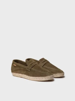 Toni Pons BENET - Men's espadrilles in split leather ARMY Sale