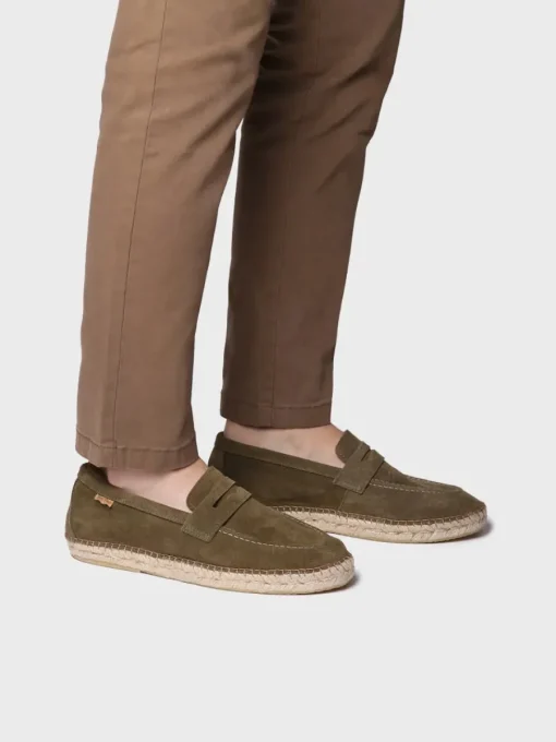 Toni Pons BENET - Men's espadrilles in split leather ARMY Sale