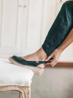 Toni Pons BERNIA-P - Women's wedge espadrilles in leather NEGRO Online