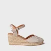 Toni Pons BIANCA-AS - Women's leather espadrille with wedge CHAMPAGNE Discount