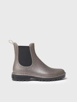 Toni Pons CANNES - Women's glitter effect Chelsea style rain boot GOLD Clearance