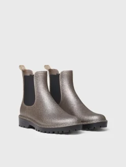 Toni Pons CANNES - Women's glitter effect Chelsea style rain boot GOLD Clearance