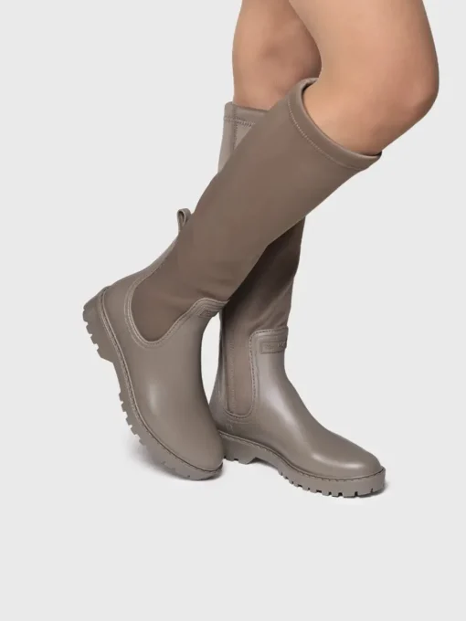 Toni Pons CARDIFF - Rain boot for women in rubber and lycra BROWN Outlet