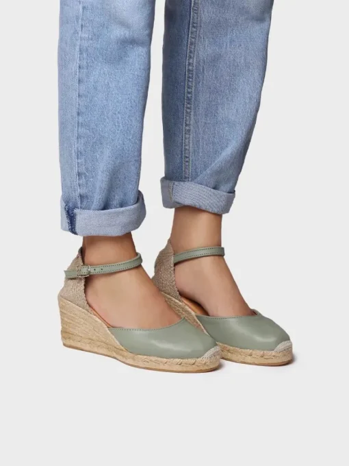 Toni Pons COSTA-5 - Closed leather espadrilles for women MINT Fashion