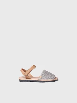 Toni Pons COVA-S - Girl's shiny menorquine sandal GOLDEN Outlet