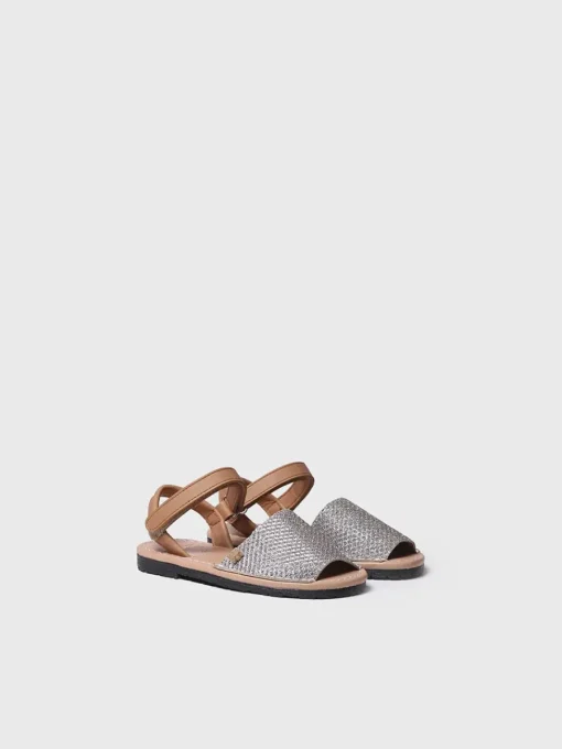 Toni Pons COVA-S - Girl's shiny menorquine sandal GOLDEN Outlet