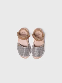 Toni Pons COVA-S - Girl's shiny menorquine sandal GOLDEN Outlet