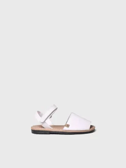 Toni Pons COVA-SA - Children's shoe in leather with velcro closure WHITE Clearance