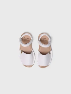 Toni Pons COVA-SA - Children's shoe in leather with velcro closure WHITE Clearance