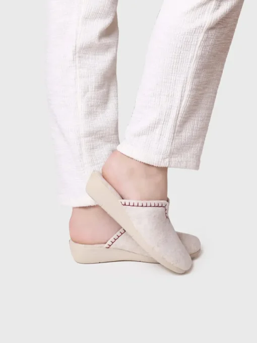 Toni Pons CUNIT-FR - Women's clog-style shoe made from recycled felt WHITE New