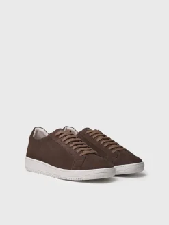 Toni Pons DALMAU - Men's nubuck leather trainer with laces BROWN Online