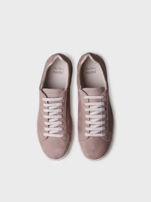 Toni Pons DALMAU - Men's nubuck leather trainer with laces BROWN Clearance