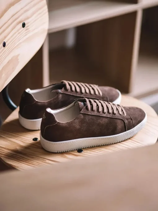 Toni Pons DALMAU - Men's nubuck leather trainer with laces BROWN Online