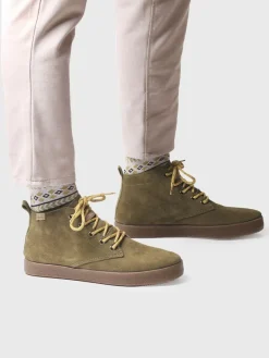 Toni Pons DALTON-SY - Men's Lace-up Ankle boot in Suede grey GREEN Sale