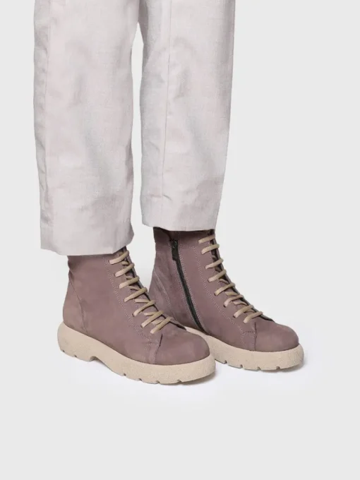 Toni Pons DASHA - Women's nubuck leather boot with laces BROWN Outlet