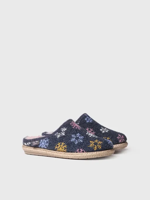 Toni Pons DELI-CP - Women's Slippers in felt BLUE Clearance