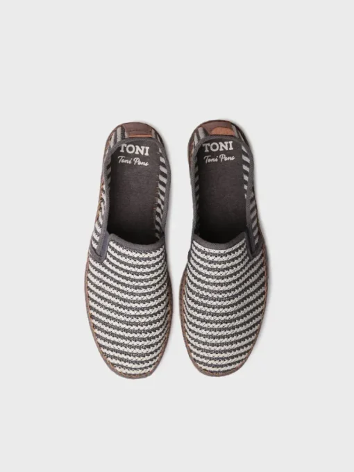 Toni Pons DELVIN - Men's espadrilles in mesh fabric GRAY New