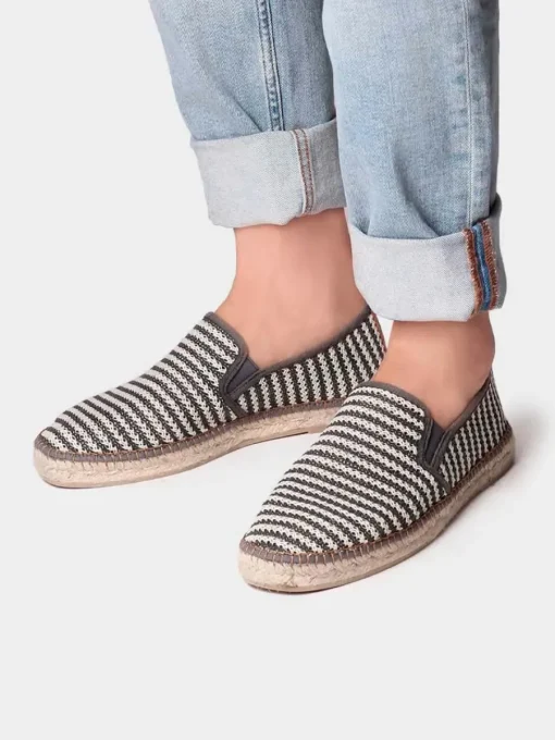 Toni Pons DELVIN - Men's espadrilles in mesh fabric GRAY New