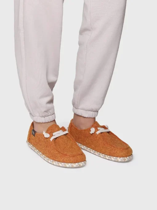 Toni Pons DEMI-FP - Women's slipper in felt with laces ORANGE Best