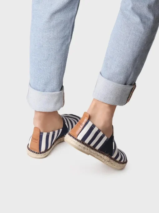 Toni Pons DUSTIN - Men's espadrilles in striped fabric NAVY Sale