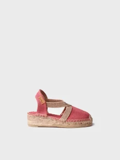Toni Pons EDITA-V - Children's espadrille in plain fabric with wedge and elastics BLUSH Fashion