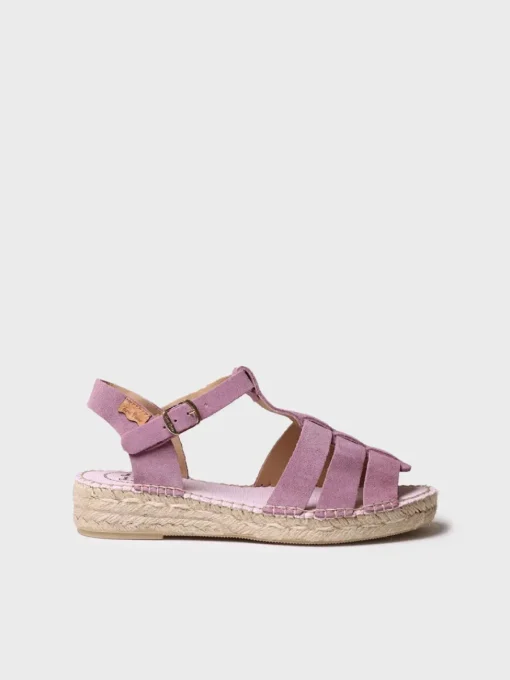 Toni Pons ELENA - Women's suede fisherman sandal LAVENDER Clearance
