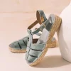 Toni Pons ELENA - Women's suede fisherman sandal AQUA Outlet