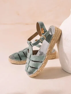 Toni Pons ELENA - Women's suede fisherman sandal AQUA Outlet