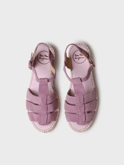 Toni Pons ELENA - Women's suede fisherman sandal LAVENDER Clearance