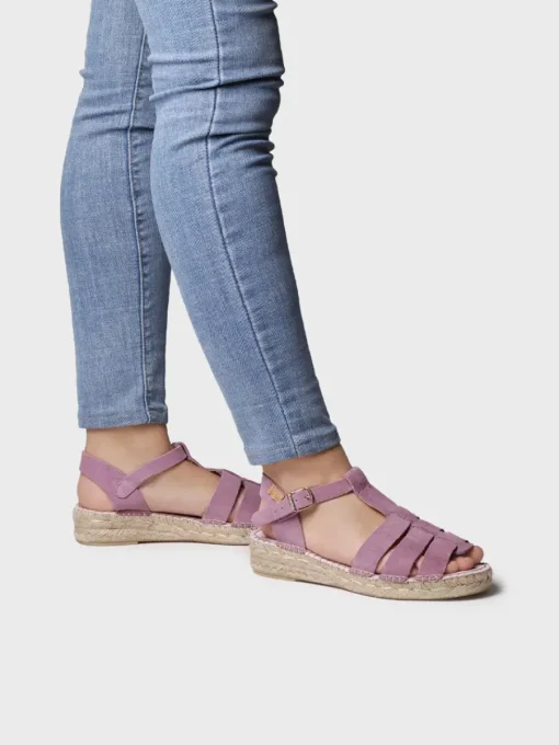 Toni Pons ELENA - Women's suede fisherman sandal LAVENDER Clearance