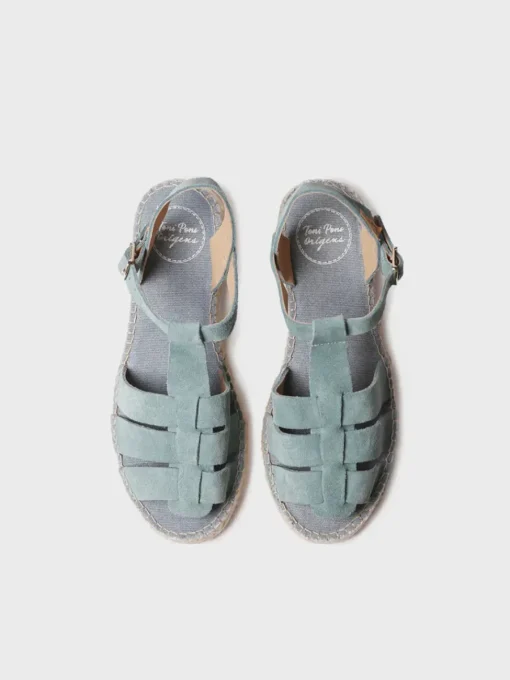 Toni Pons ELENA - Women's suede fisherman sandal AQUA Outlet