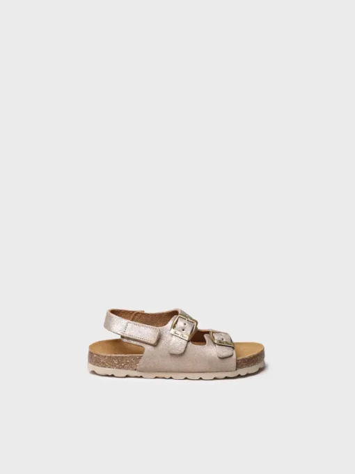 Toni Pons ELLIOT-QT - Kids' BIO sandal in split leather CHAMPAGNE Online
