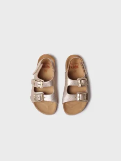 Toni Pons ELLIOT-QT - Kids' BIO sandal in split leather CHAMPAGNE Online