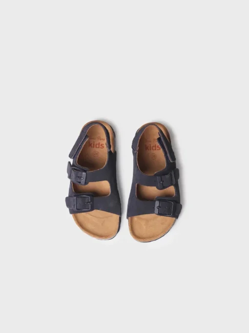 Toni Pons ELLIOT-QT - Kids' BIO sandal in split leather NAVY Best