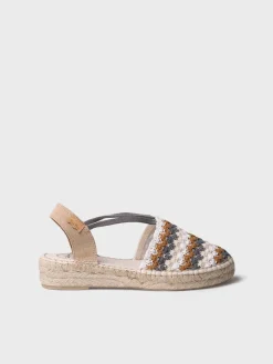 Toni Pons EMILIA - Flat women's espadrille in multicolour crochet EARTH Clearance