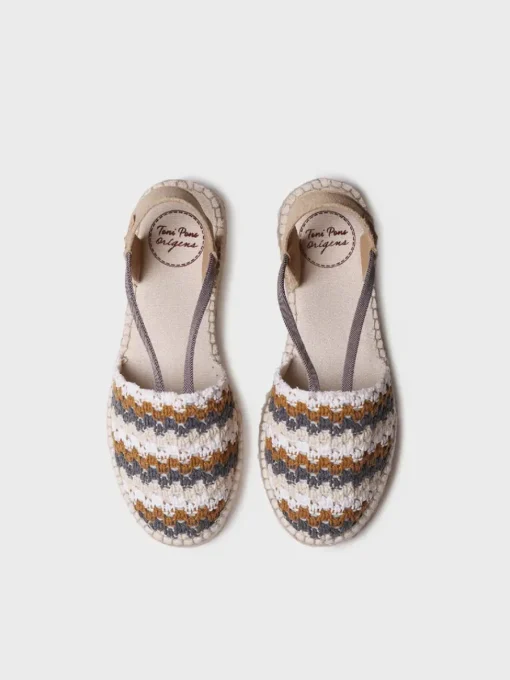 Toni Pons EMILIA - Flat women's espadrille in multicolour crochet EARTH Clearance