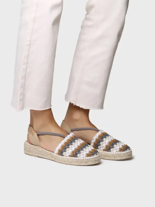 Toni Pons EMILIA - Flat women's espadrille in multicolour crochet EARTH Clearance