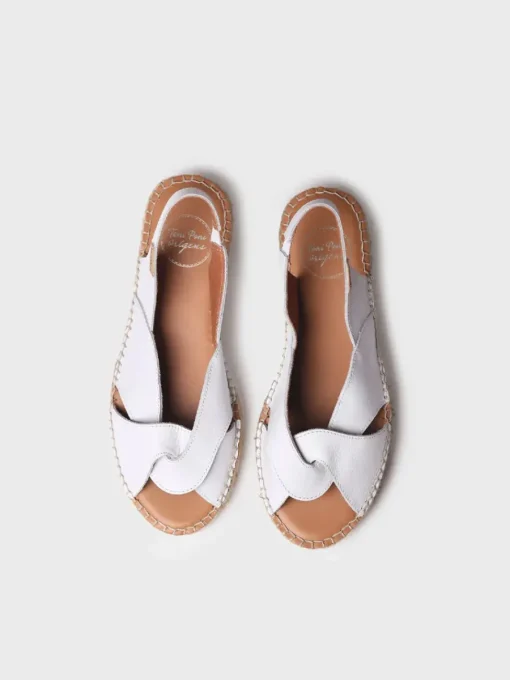 Toni Pons ENOLA-P - Espadrilles for women in leather WHITE Clearance