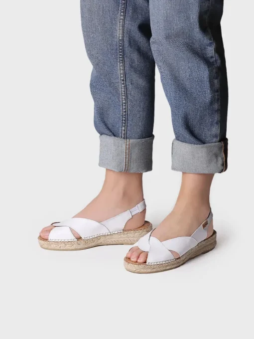 Toni Pons ENOLA-P - Espadrilles for women in leather WHITE Clearance