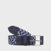 Toni Pons ERIC - Men's leather and fabric belt BLUE Sale