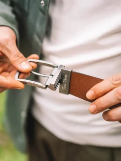 Toni Pons ESTANIS - Men's leather belt BROWN Online