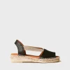 Toni Pons ETNA - Flat leather sandal with elastics NEGRO Best