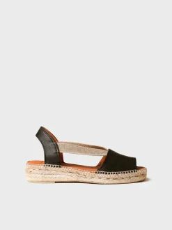 Toni Pons ETNA - Flat leather sandal with elastics NEGRO Best