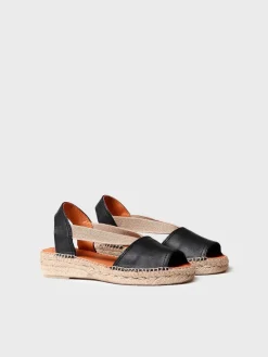 Toni Pons ETNA - Flat leather sandal with elastics NEGRO Best