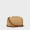 Toni Pons GAITA - Women's raffia clutch with satin lining BROWN Best