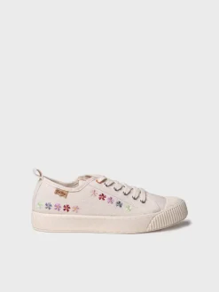 Toni Pons GILDA-EA - Low-top women's trainer in recycled cotton and embroidery RAW Hot