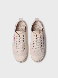 Toni Pons GILDA-EA - Low-top women's trainer in recycled cotton and embroidery RAW Hot
