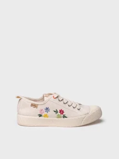 Toni Pons GILDA-EJ - Low-top women's trainer in recycled cotton and embroidery RAW Discount