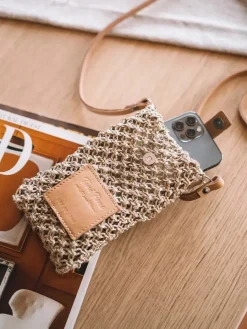 Toni Pons GINETH - Jute mobile phone bag BROWN Discount